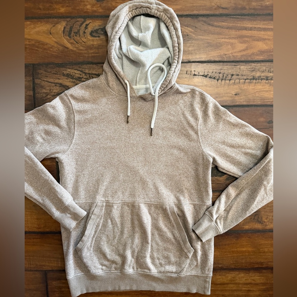 BKE Women's Heathered Camel Hooded Pullover Sweatshirt